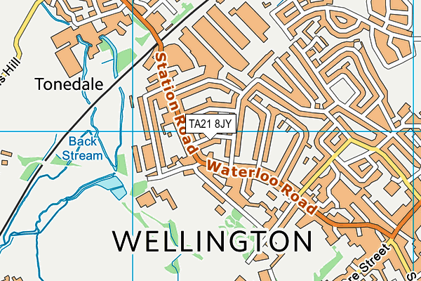 TA21 8JY map - OS VectorMap District (Ordnance Survey) TA21 8JY map - OS VectorMap District (Ordnance Survey)