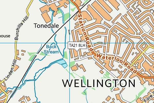 TA21 8LH map - OS VectorMap District (Ordnance Survey) TA21 8LH map - OS VectorMap District (Ordnance Survey)