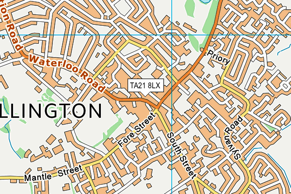 TA21 8LX map - OS VectorMap District (Ordnance Survey) TA21 8LX map - OS VectorMap District (Ordnance Survey)