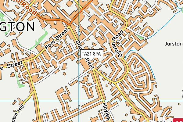TA21 8PA map - OS VectorMap District (Ordnance Survey) TA21 8PA map - OS VectorMap District (Ordnance Survey)