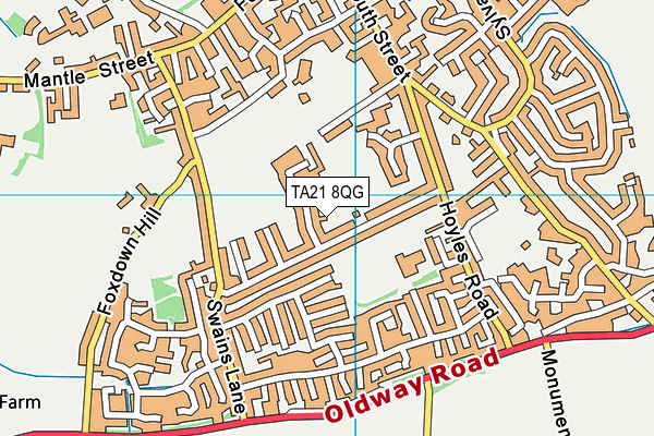 TA21 8QG map - OS VectorMap District (Ordnance Survey) TA21 8QG map - OS VectorMap District (Ordnance Survey)
