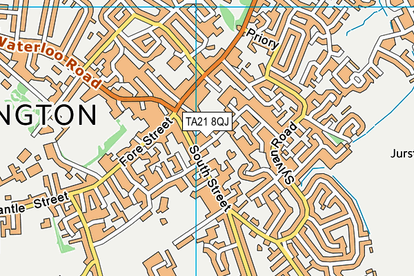 TA21 8QJ map - OS VectorMap District (Ordnance Survey) TA21 8QJ map - OS VectorMap District (Ordnance Survey)