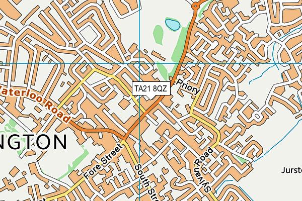 TA21 8QZ map - OS VectorMap District (Ordnance Survey) TA21 8QZ map - OS VectorMap District (Ordnance Survey)