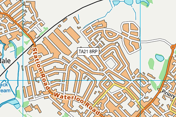 TA21 8RP map - OS VectorMap District (Ordnance Survey) TA21 8RP map - OS VectorMap District (Ordnance Survey)