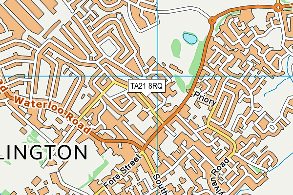 TA21 8RQ map - OS VectorMap District (Ordnance Survey) TA21 8RQ map - OS VectorMap District (Ordnance Survey)