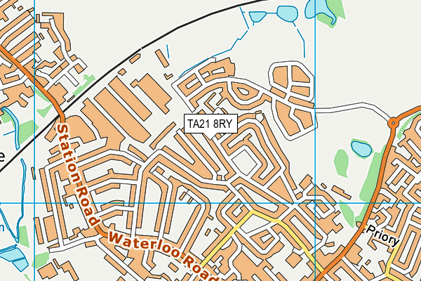 TA21 8RY map - OS VectorMap District (Ordnance Survey) TA21 8RY map - OS VectorMap District (Ordnance Survey)