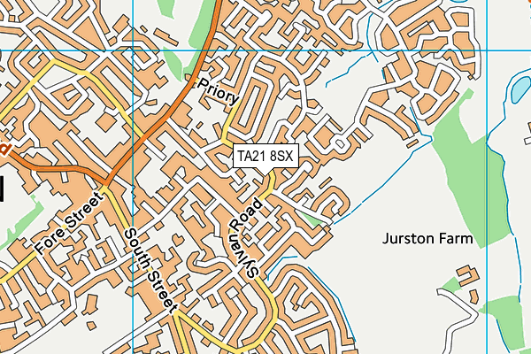 TA21 8SX map - OS VectorMap District (Ordnance Survey) TA21 8SX map - OS VectorMap District (Ordnance Survey)