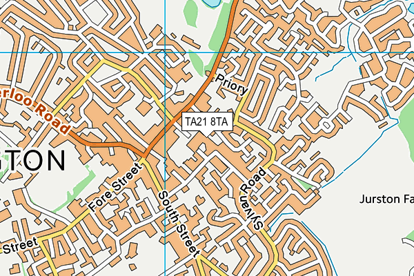 TA21 8TA map - OS VectorMap District (Ordnance Survey)