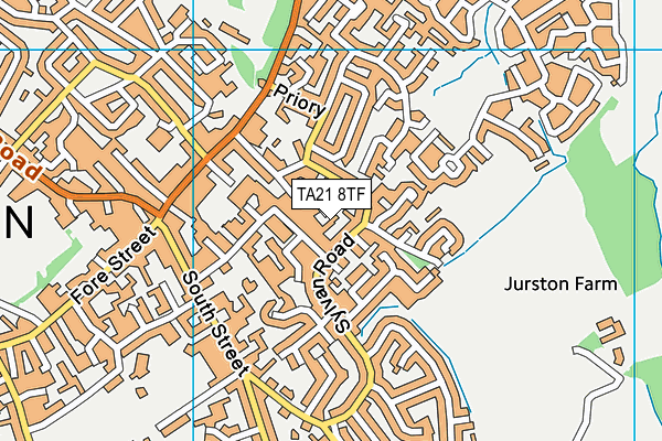 TA21 8TF map - OS VectorMap District (Ordnance Survey) TA21 8TF map - OS VectorMap District (Ordnance Survey)