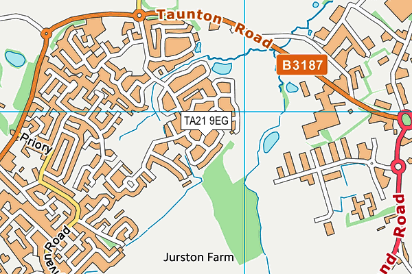 TA21 9EG map - OS VectorMap District (Ordnance Survey) TA21 9EG map - OS VectorMap District (Ordnance Survey)
