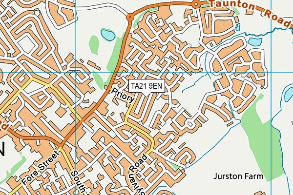TA21 9EN map - OS VectorMap District (Ordnance Survey) TA21 9EN map - OS VectorMap District (Ordnance Survey)