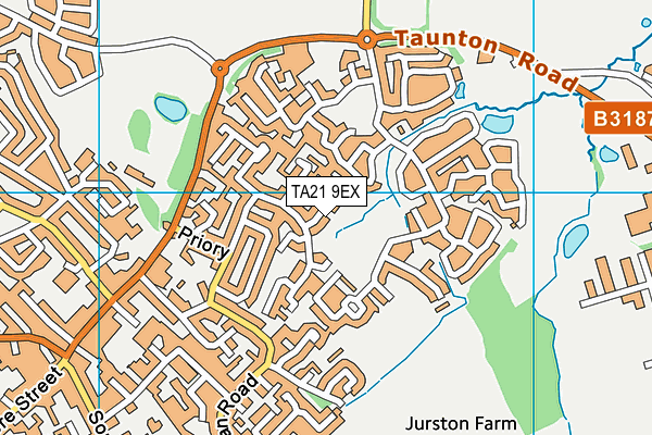 TA21 9EX map - OS VectorMap District (Ordnance Survey) TA21 9EX map - OS VectorMap District (Ordnance Survey)