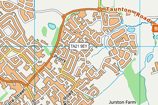 TA21 9EY map - OS VectorMap District (Ordnance Survey) TA21 9EY map - OS VectorMap District (Ordnance Survey)