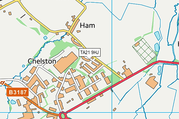 TA21 9HJ map - OS VectorMap District (Ordnance Survey)