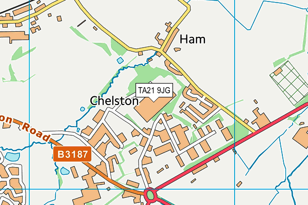 TA21 9JG map - OS VectorMap District (Ordnance Survey)
