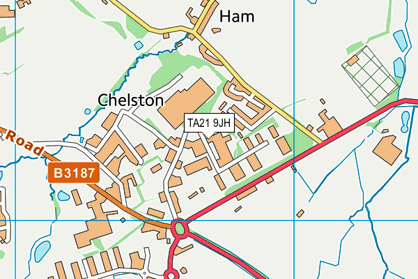 TA21 9JH map - OS VectorMap District (Ordnance Survey) TA21 9JH map - OS VectorMap District (Ordnance Survey)