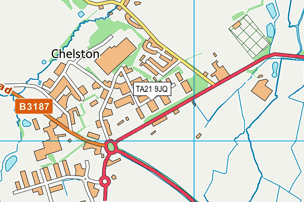 TA21 9JQ map - OS VectorMap District (Ordnance Survey)