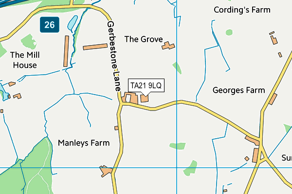 TA21 9LQ map - OS VectorMap District (Ordnance Survey) TA21 9LQ map - OS VectorMap District (Ordnance Survey)