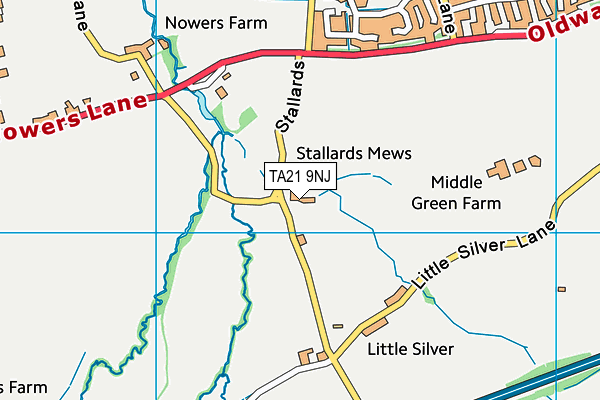 TA21 9NJ map - OS VectorMap District (Ordnance Survey) TA21 9NJ map - OS VectorMap District (Ordnance Survey)
