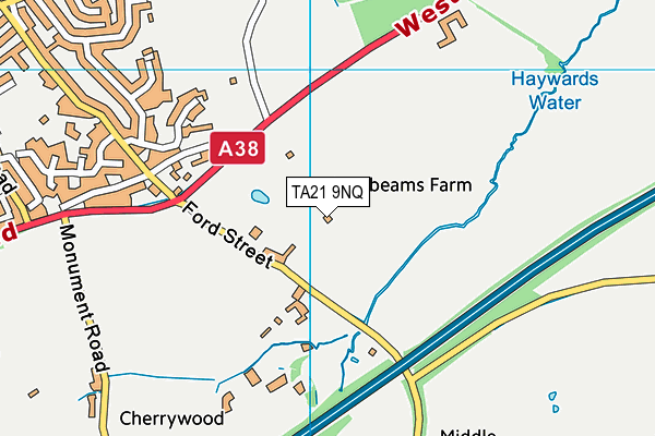 TA21 9NQ map - OS VectorMap District (Ordnance Survey) TA21 9NQ map - OS VectorMap District (Ordnance Survey)
