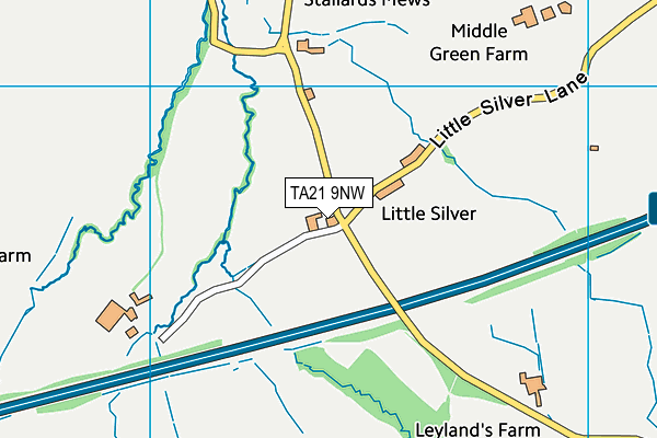TA21 9NW map - OS VectorMap District (Ordnance Survey)