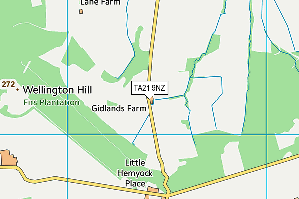 TA21 9NZ map - OS VectorMap District (Ordnance Survey)