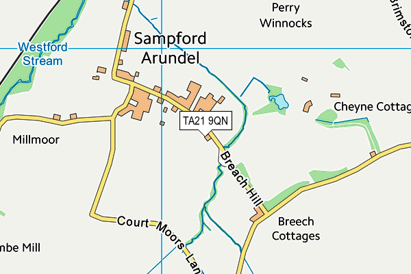 TA21 9QN map - OS VectorMap District (Ordnance Survey)