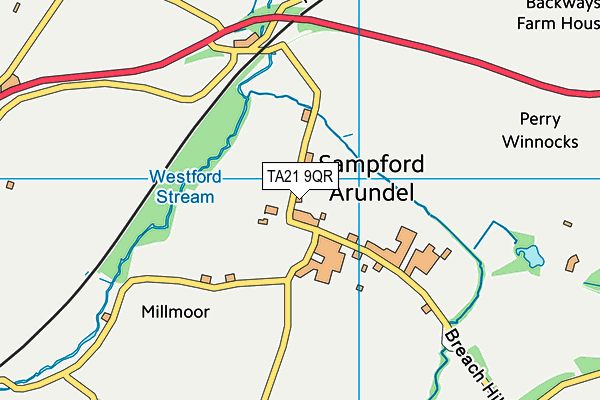 TA21 9QR map - OS VectorMap District (Ordnance Survey) TA21 9QR map - OS VectorMap District (Ordnance Survey)
