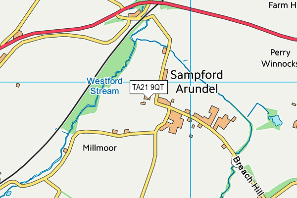 TA21 9QT map - OS VectorMap District (Ordnance Survey)