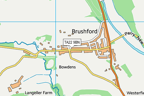TA22 9BN map - OS VectorMap District (Ordnance Survey) TA22 9BN map - OS VectorMap District (Ordnance Survey)