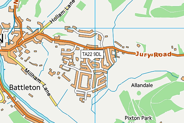 TA22 9DL map - OS VectorMap District (Ordnance Survey) TA22 9DL map - OS VectorMap District (Ordnance Survey)