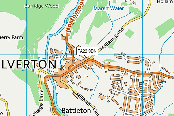 TA22 9DN map - OS VectorMap District (Ordnance Survey) TA22 9DN map - OS VectorMap District (Ordnance Survey)
