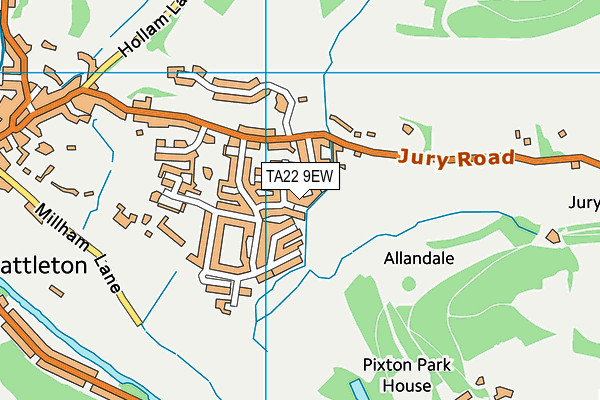 TA22 9EW map - OS VectorMap District (Ordnance Survey) TA22 9EW map - OS VectorMap District (Ordnance Survey)
