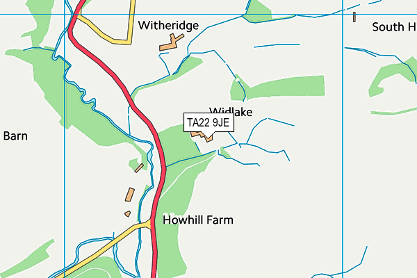 TA22 9JE map - OS VectorMap District (Ordnance Survey) TA22 9JE map - OS VectorMap District (Ordnance Survey)
