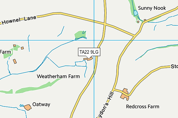 TA22 9LG map - OS VectorMap District (Ordnance Survey) TA22 9LG map - OS VectorMap District (Ordnance Survey)