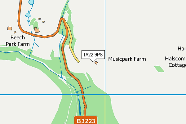 TA22 9PS map - OS VectorMap District (Ordnance Survey) TA22 9PS map - OS VectorMap District (Ordnance Survey)