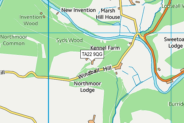 TA22 9QG map - OS VectorMap District (Ordnance Survey) TA22 9QG map - OS VectorMap District (Ordnance Survey)