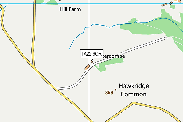 TA22 9QR map - OS VectorMap District (Ordnance Survey) TA22 9QR map - OS VectorMap District (Ordnance Survey)