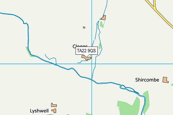 TA22 9QS map - OS VectorMap District (Ordnance Survey) TA22 9QS map - OS VectorMap District (Ordnance Survey)