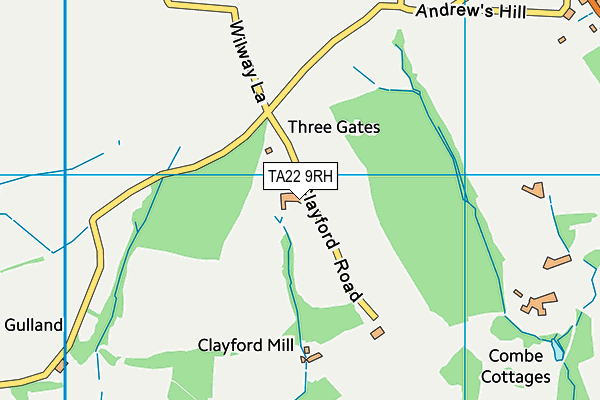 TA22 9RH map - OS VectorMap District (Ordnance Survey) TA22 9RH map - OS VectorMap District (Ordnance Survey)