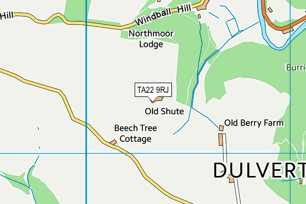 TA22 9RJ map - OS VectorMap District (Ordnance Survey) TA22 9RJ map - OS VectorMap District (Ordnance Survey)