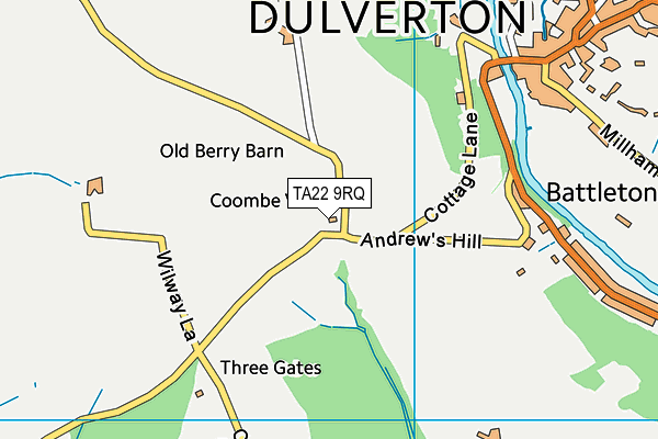 TA22 9RQ map - OS VectorMap District (Ordnance Survey) TA22 9RQ map - OS VectorMap District (Ordnance Survey)
