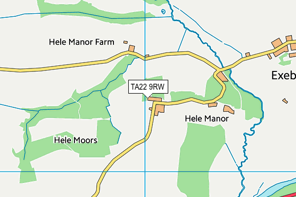 TA22 9RW map - OS VectorMap District (Ordnance Survey) TA22 9RW map - OS VectorMap District (Ordnance Survey)