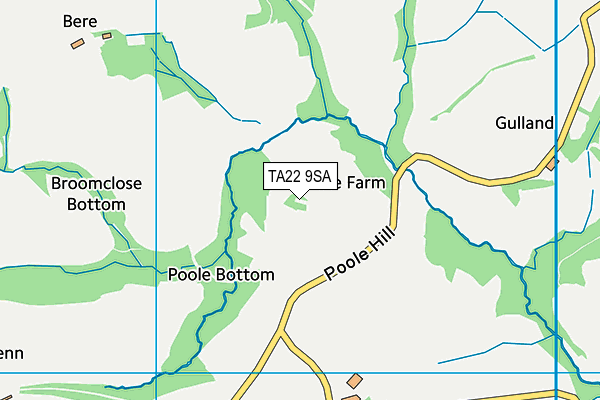 TA22 9SA map - OS VectorMap District (Ordnance Survey) TA22 9SA map - OS VectorMap District (Ordnance Survey)