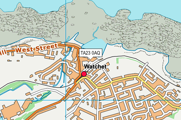 TA23 0AQ map - OS VectorMap District (Ordnance Survey) TA23 0AQ map - OS VectorMap District (Ordnance Survey)