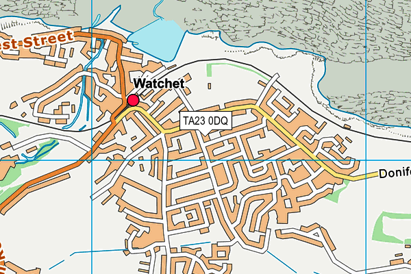 TA23 0DQ map - OS VectorMap District (Ordnance Survey) TA23 0DQ map - OS VectorMap District (Ordnance Survey)