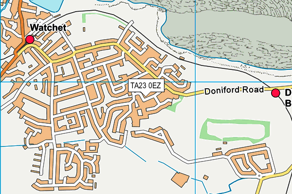 TA23 0EZ map - OS VectorMap District (Ordnance Survey) TA23 0EZ map - OS VectorMap District (Ordnance Survey)