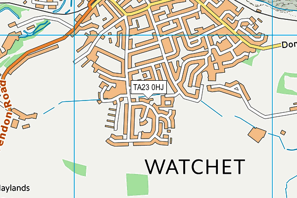 TA23 0HJ map - OS VectorMap District (Ordnance Survey) TA23 0HJ map - OS VectorMap District (Ordnance Survey)