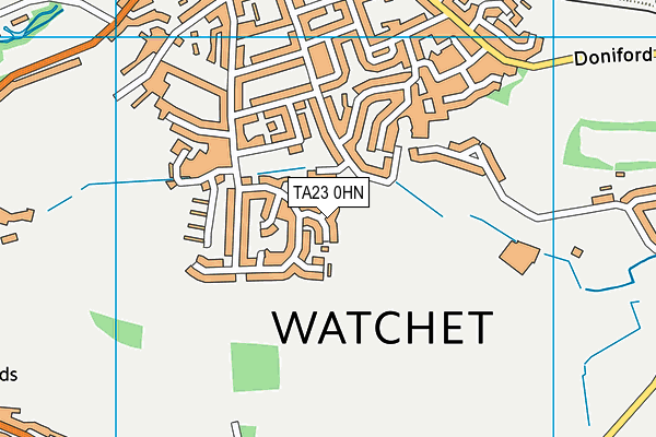 TA23 0HN map - OS VectorMap District (Ordnance Survey) TA23 0HN map - OS VectorMap District (Ordnance Survey)