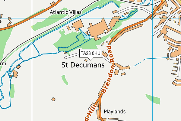 TA23 0HU map - OS VectorMap District (Ordnance Survey) TA23 0HU map - OS VectorMap District (Ordnance Survey)